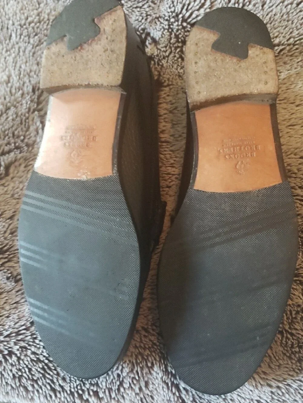 Brooks Brothers Black Pebbled Leather Penny Loafers